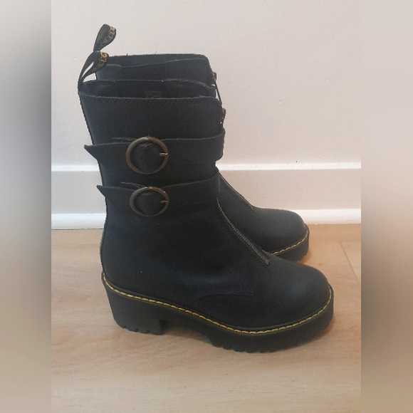 Dr.Martens boots black platform boots doc martens buckle boots - Picture 4 of 4